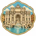 Trevi Fountain collectible Passport badge
