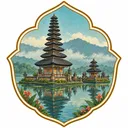 Ulun Danu Beratan collectible Passport badge
