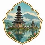 Ulun Danu Beratan collectible Passport badge