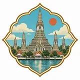 Wat Arun collectible Passport badge