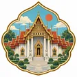 Wat Benchamabophit collectible Passport badge