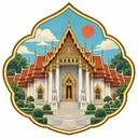 Wat Benchamabophit collectible Passport badge