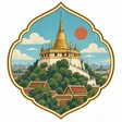 Wat Saket Golden Mount collectible Passport badge