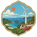 Windmill Viewpoint collectible Passport badge
