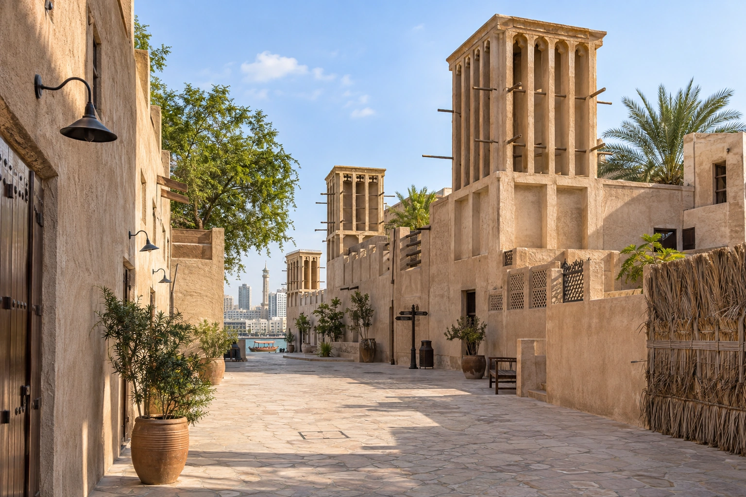 Illustrative catalog artwork of Al Fahidi Historical Neighbourhood in Dubai
