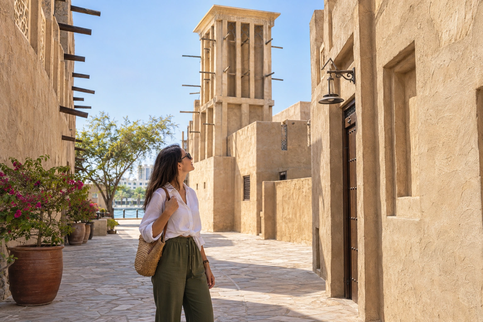 Illustrative Wind Tower Light Experience preview for Al Fahidi Historical Neighbourhood