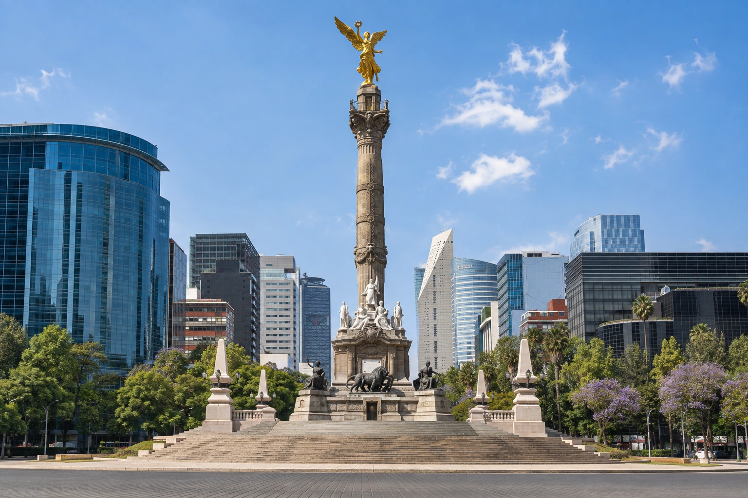 Illustrative catalog artwork of Angel of Independence in Mexico City