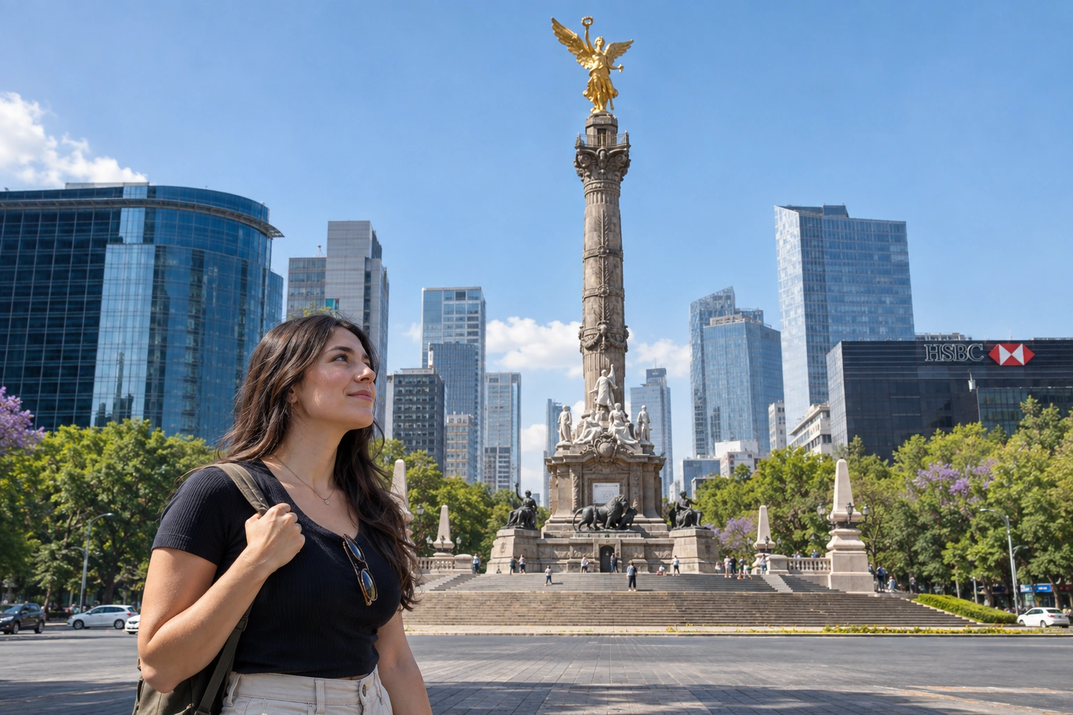Illustrative Reforma Column Experience preview for Angel of Independence