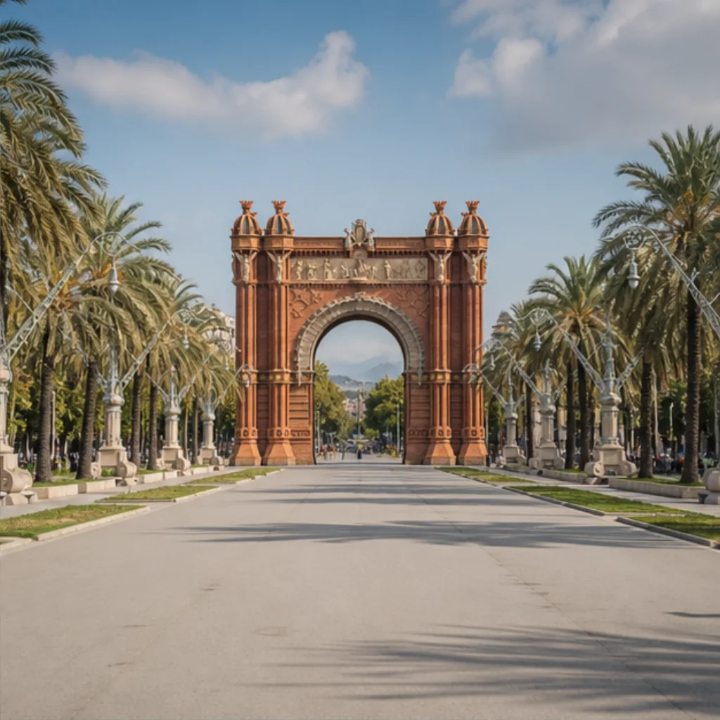 Illustrative Empty Promenade Experience preview for Arc de Triomf