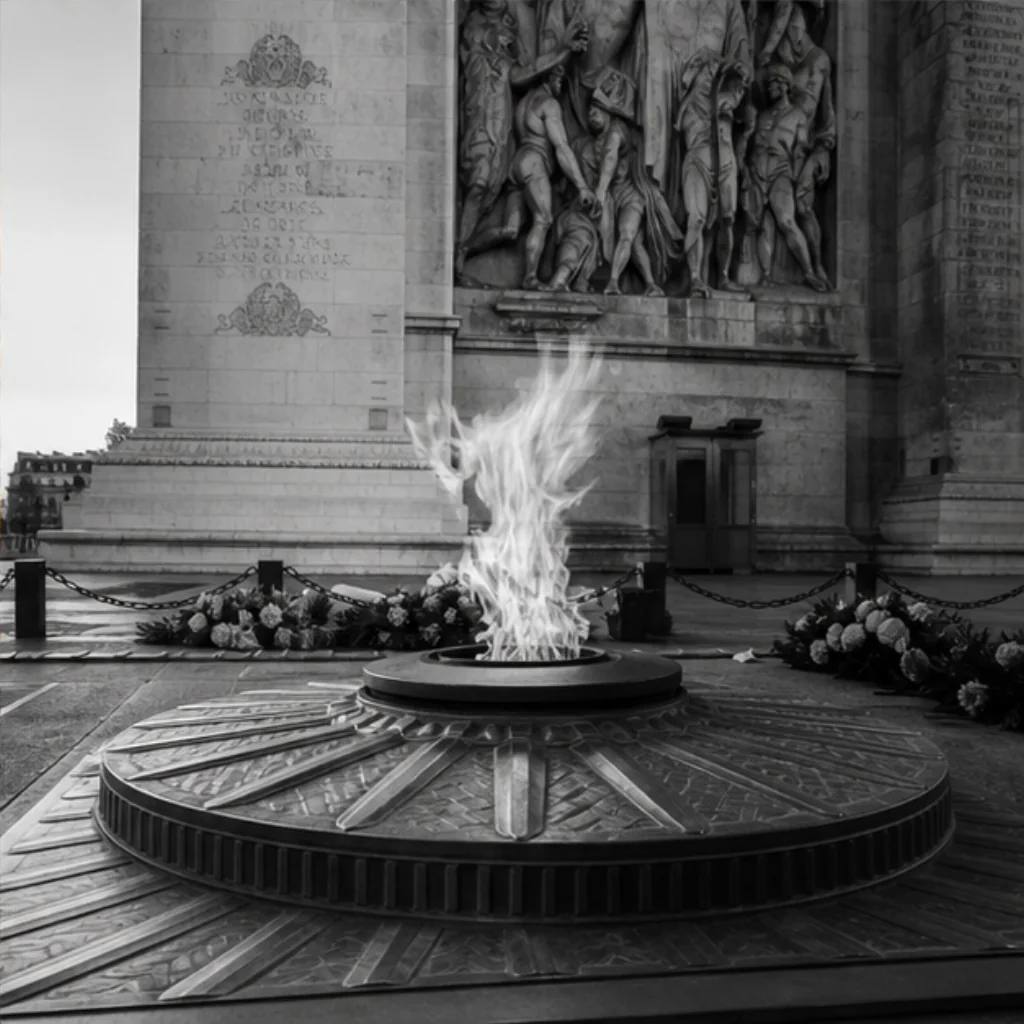 Illustrative Eternal Flame Noir Experience preview for Arc de Triomphe