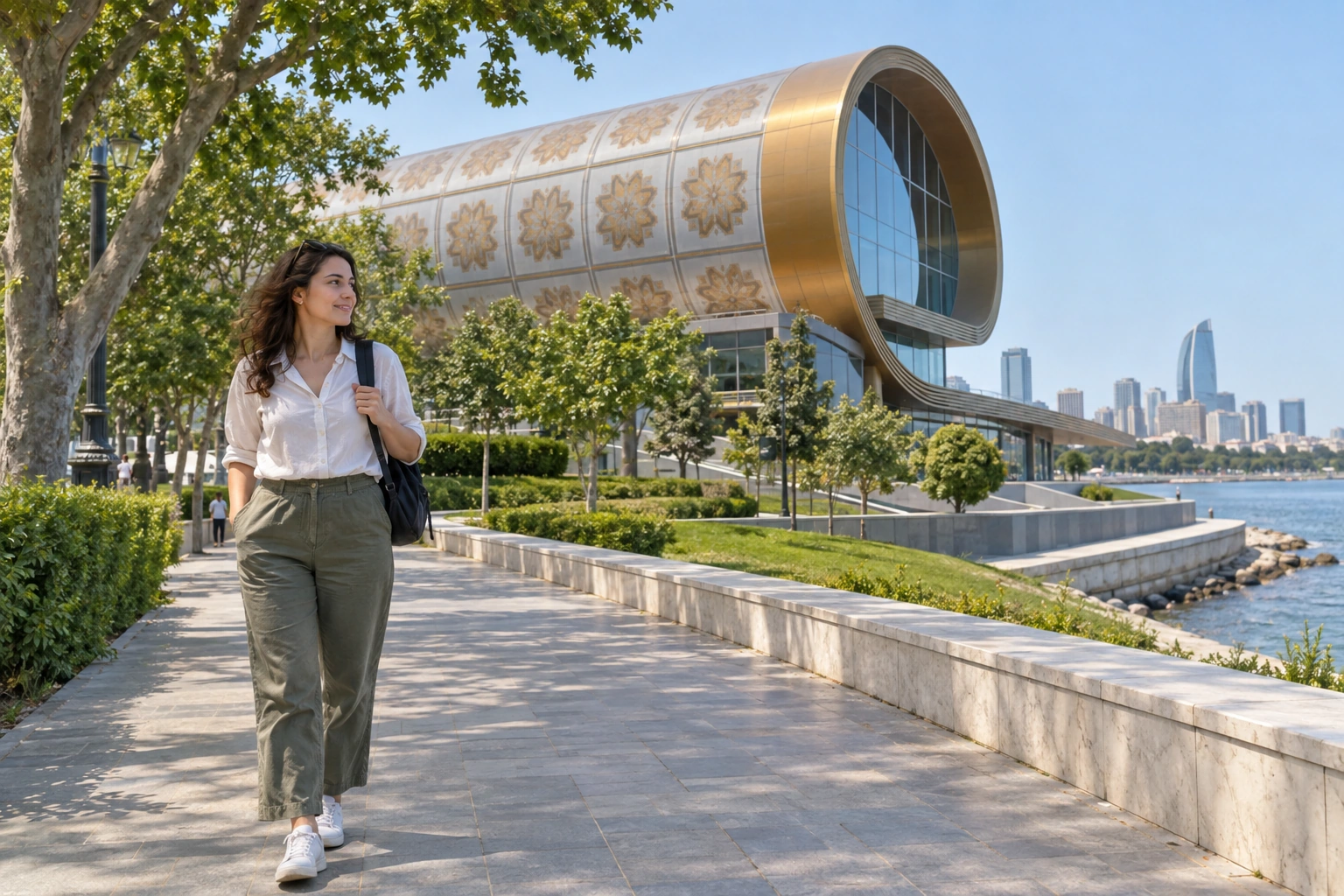 Illustrative Rolled Carpet Daylight Experience preview for Azerbaijan Carpet Museum