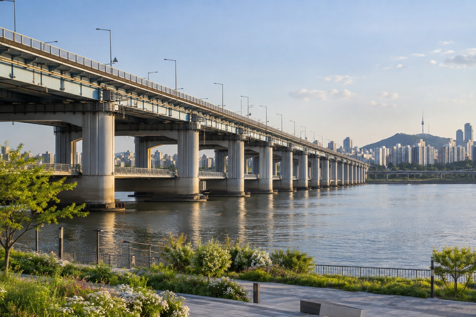 Illustrative catalog artwork of Banpo Bridge in Seoul