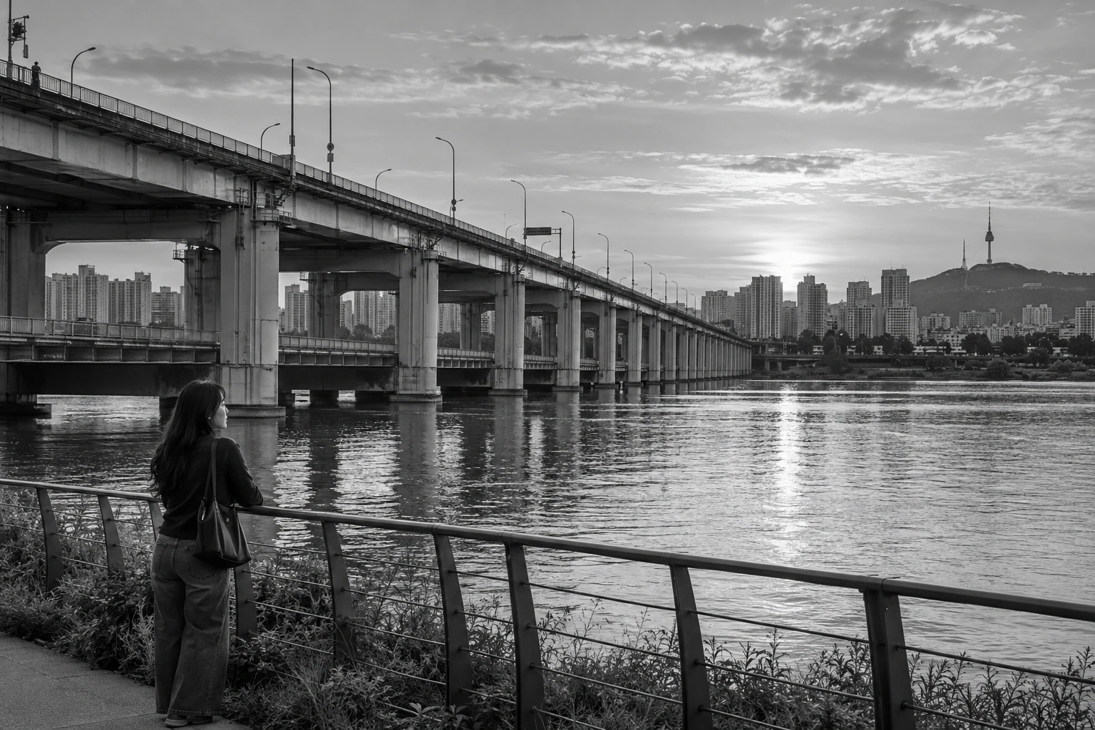 Illustrative River Lines on Film Experience preview at Banpo Bridge