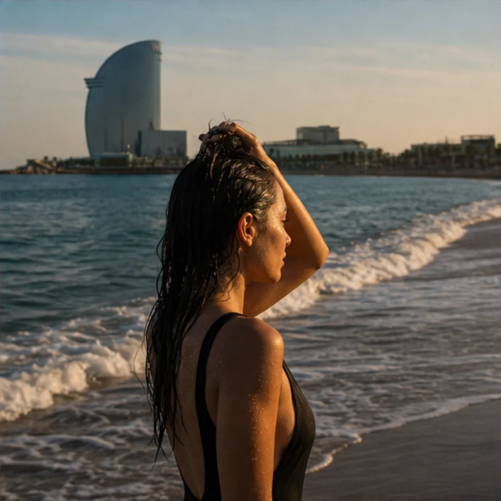 Illustrative After the Swim Experience preview for Barceloneta