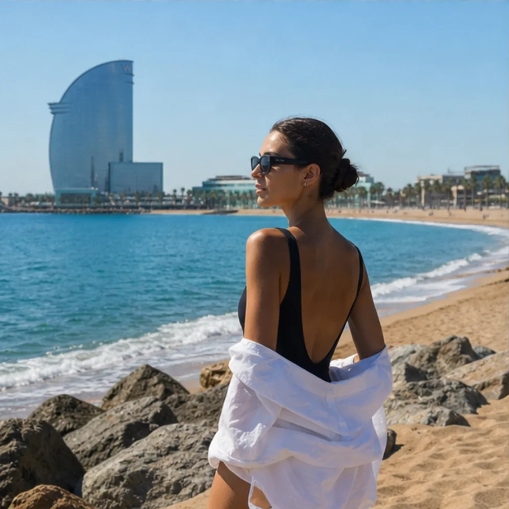 Illustrative Summer Editorial Experience preview for Barceloneta