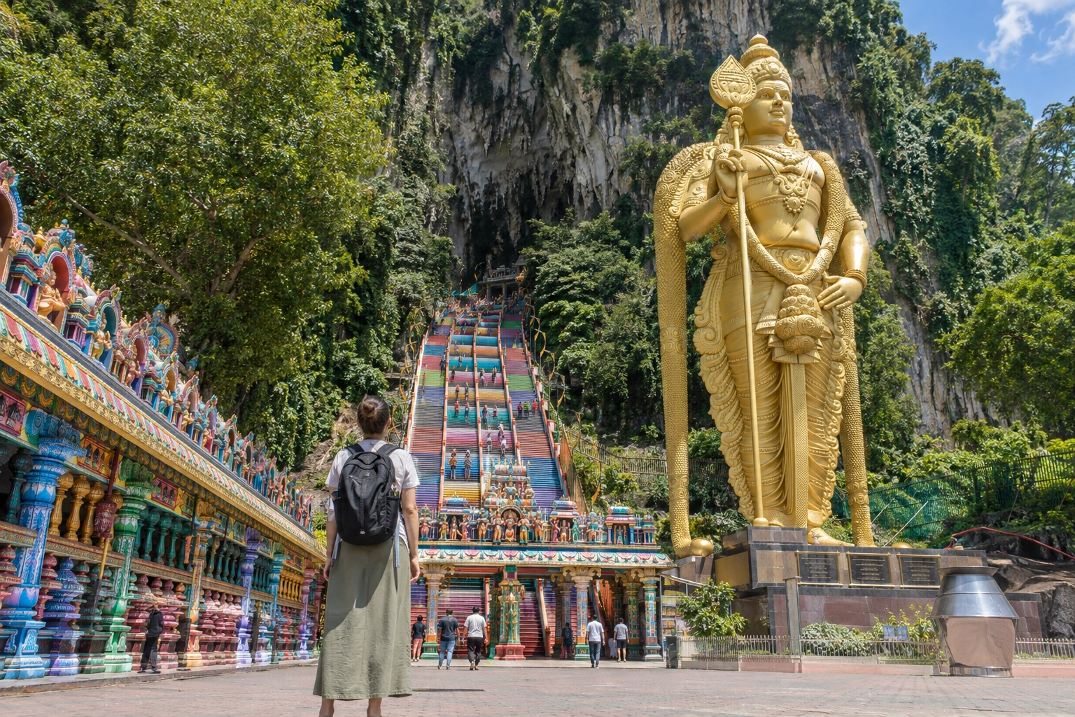 Illustrative Murugan Steps Daylight Experience preview at Batu Caves