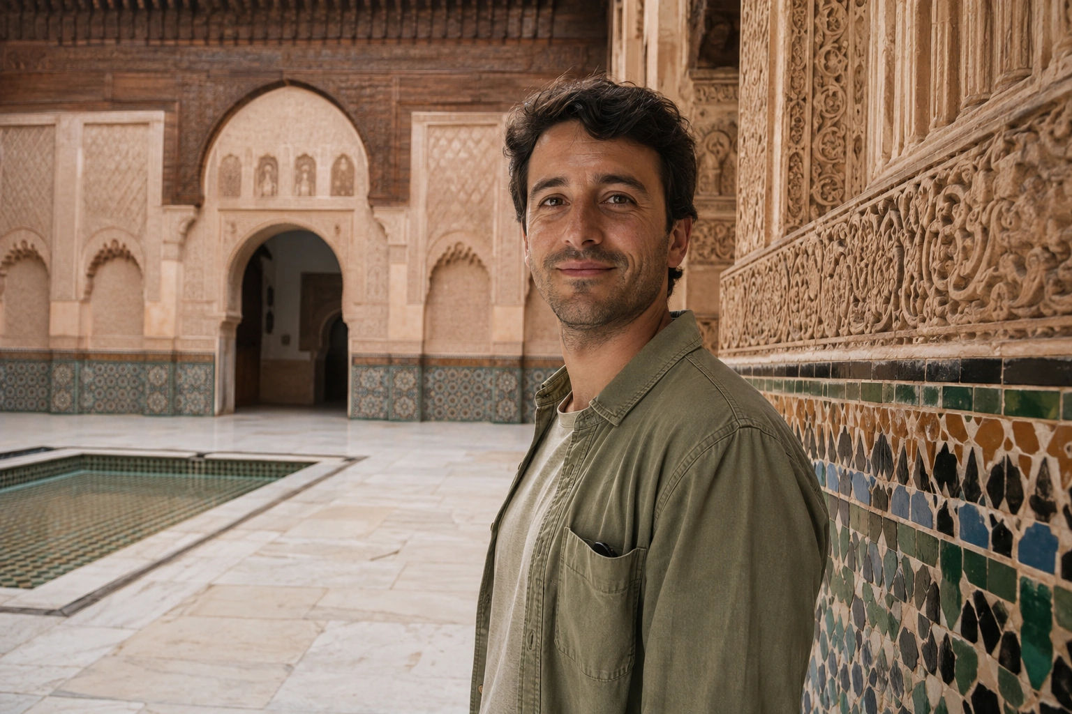 Illustrative Zellige Study Experience preview for Ben Youssef Madrasa