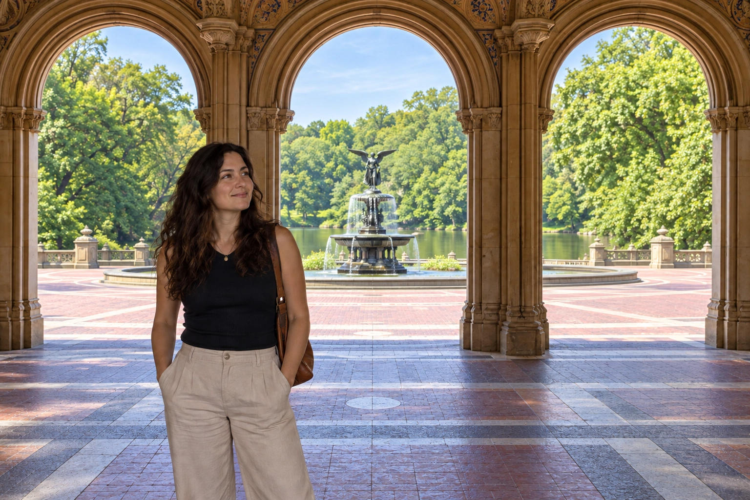 Illustrative Arcade Shade Experience preview for Bethesda Terrace