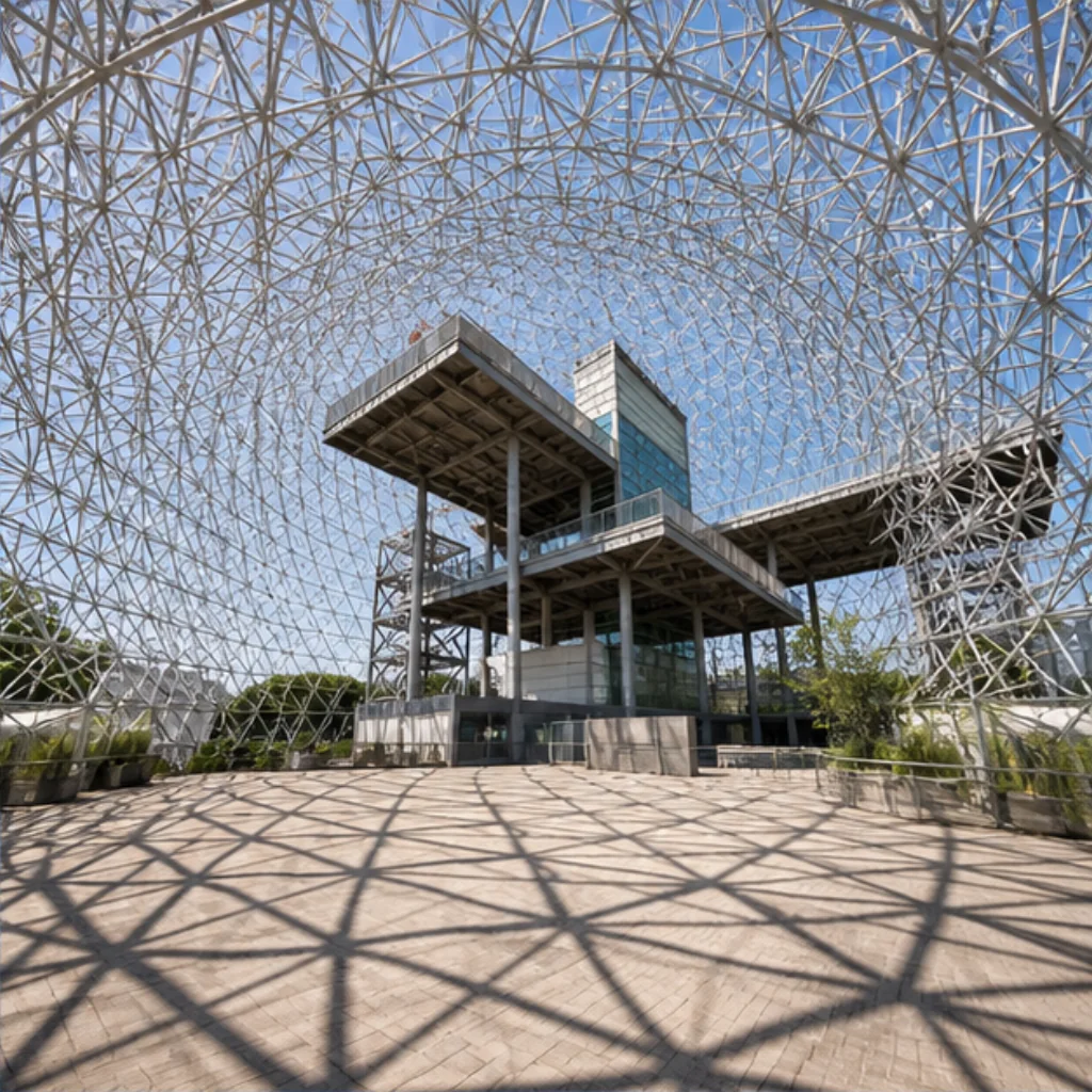 Illustrative Geodesic Light Experience preview for Biosphère