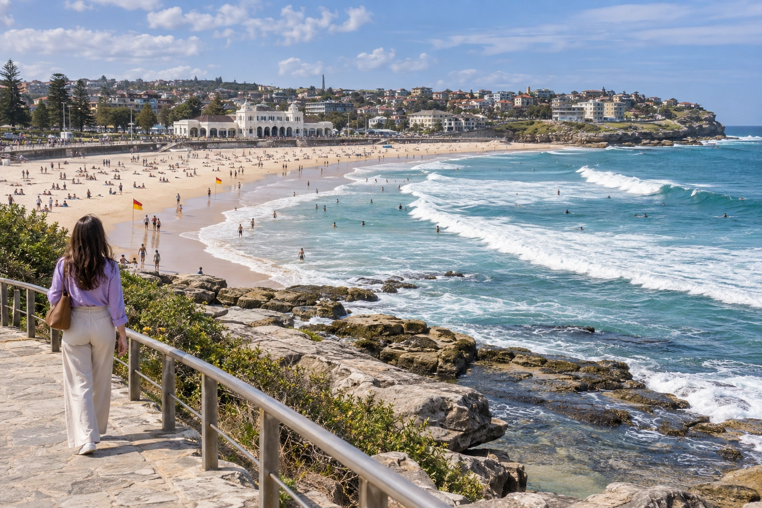 Illustrative Campbell Parade Daylight Experience preview at Bondi Beach