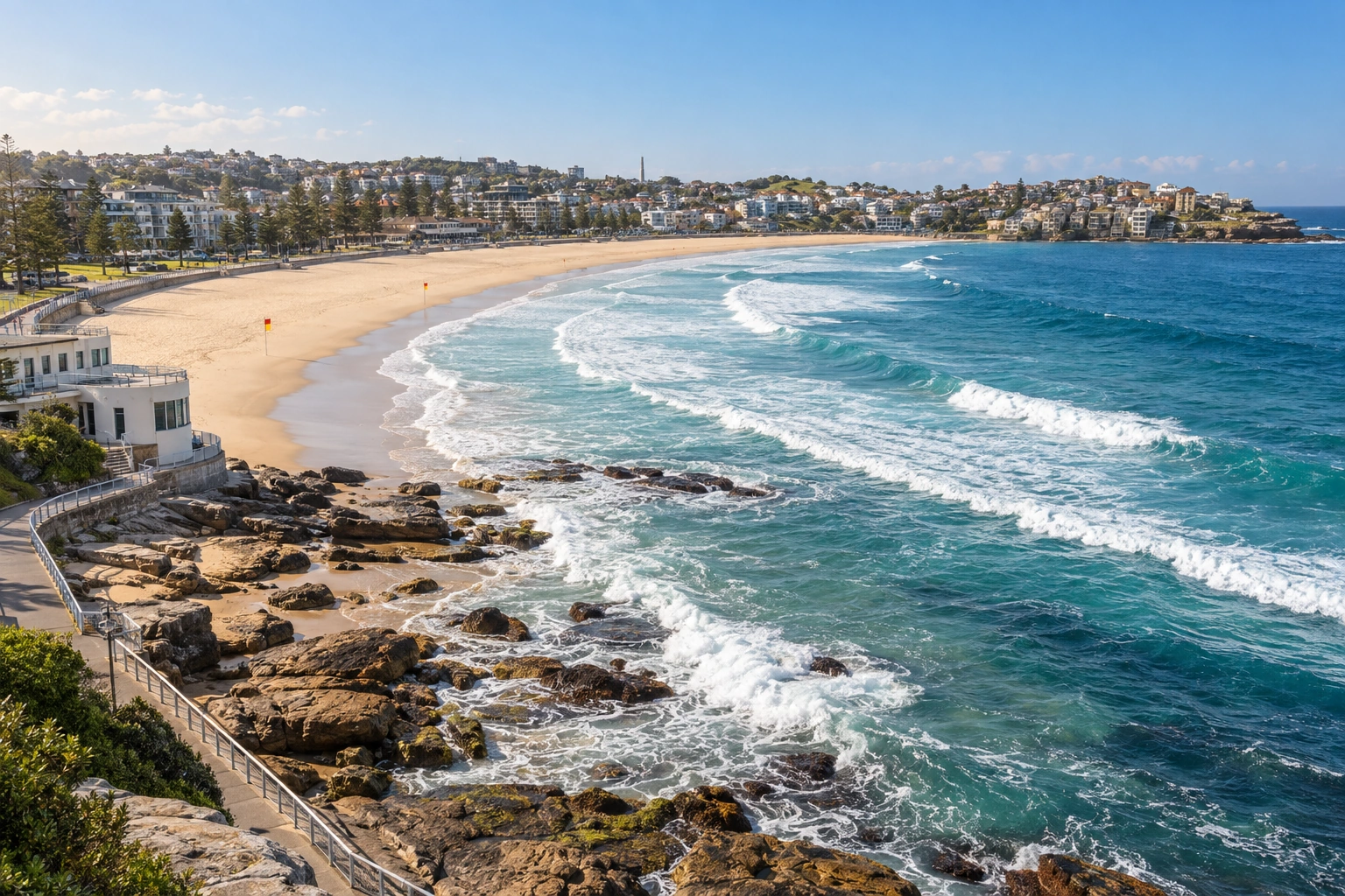 Illustrative catalog artwork of Bondi Beach