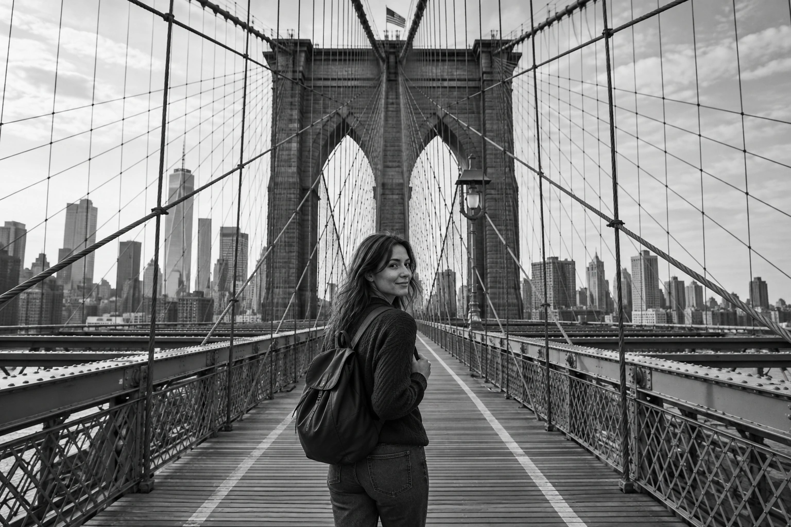 Illustrative Brooklyn on Film Experience preview for Brooklyn Bridge