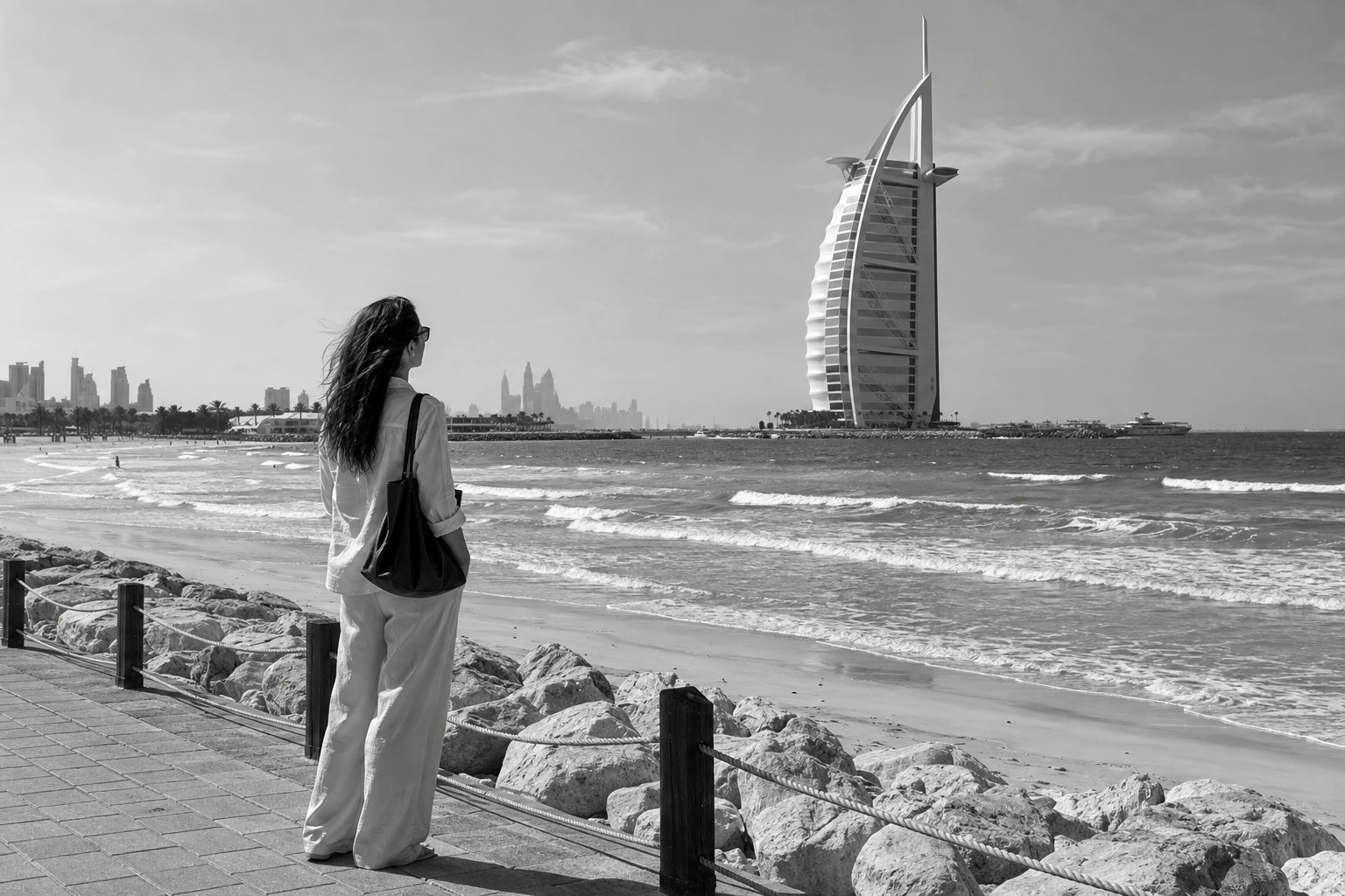 Illustrative Coast on Film Experience preview for Burj Al Arab Beach Viewpoint