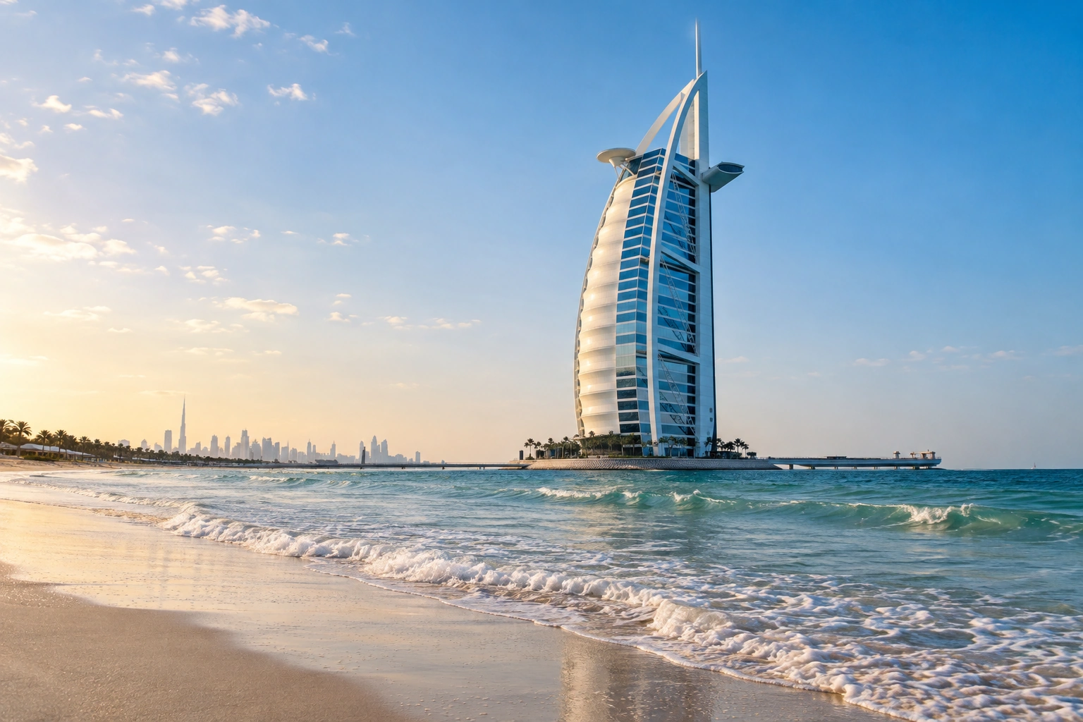 Illustrative catalog artwork of Burj Al Arab Beach Viewpoint in Dubai