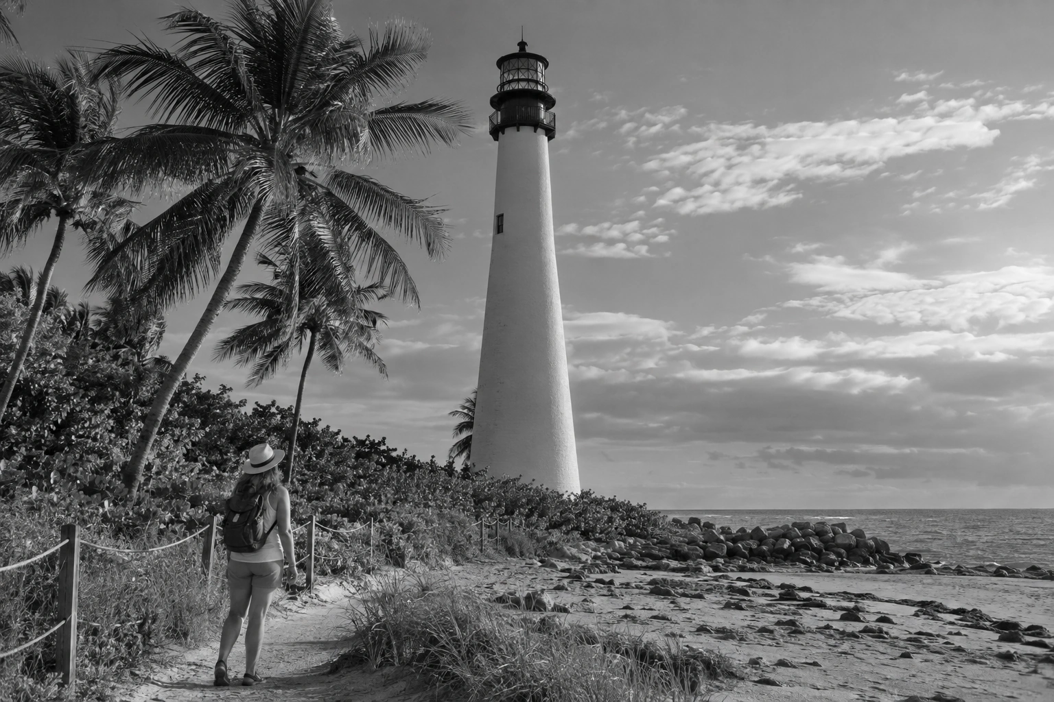 Illustrative Cape Florida on Film Experience preview for Cape Florida Lighthouse