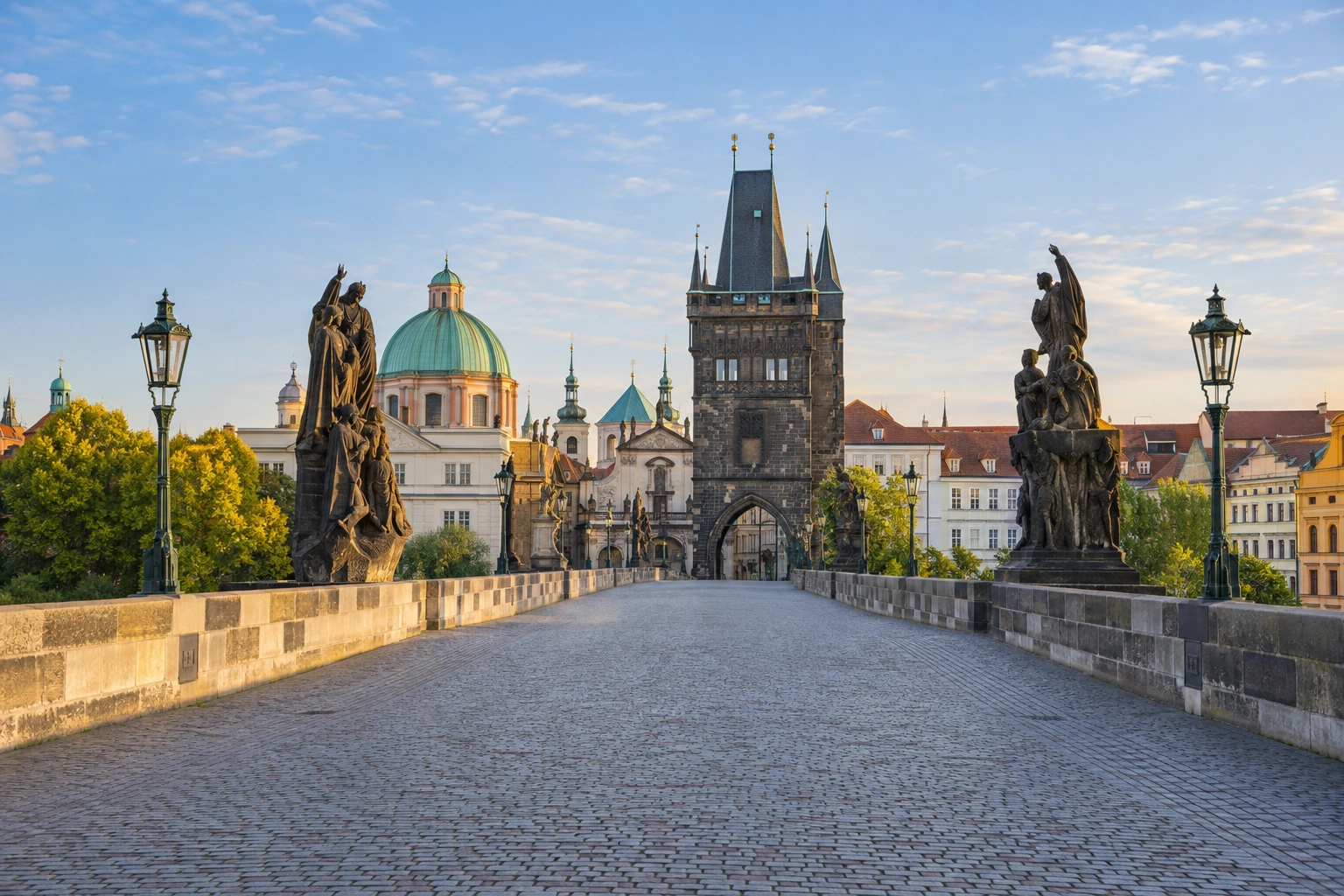 Illustrative catalog artwork of Charles Bridge in Prague