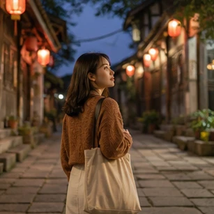 Illustrative Stone and Lanterns Experience preview for Ciqikou Ancient Town