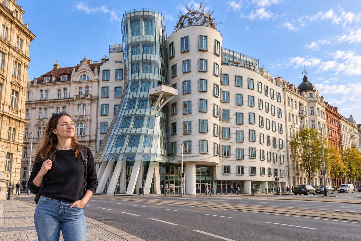 Illustrative Glass in Motion Experience preview for Dancing House