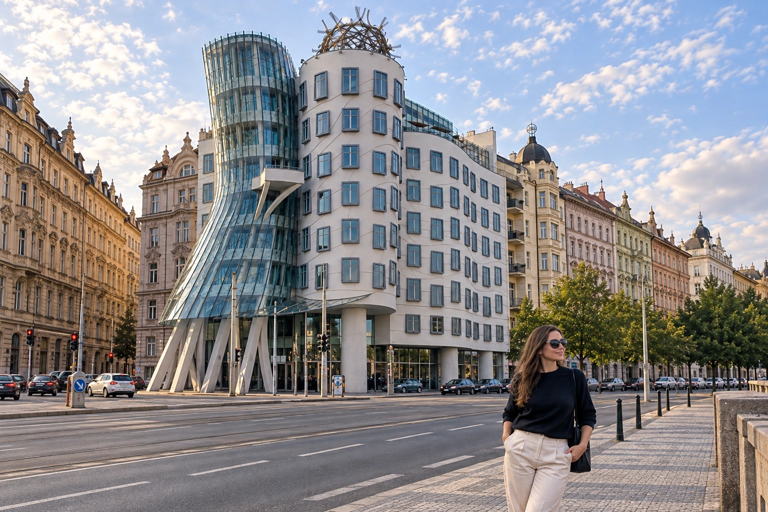 Illustrative Riverfront Curves Experience preview at Dancing House