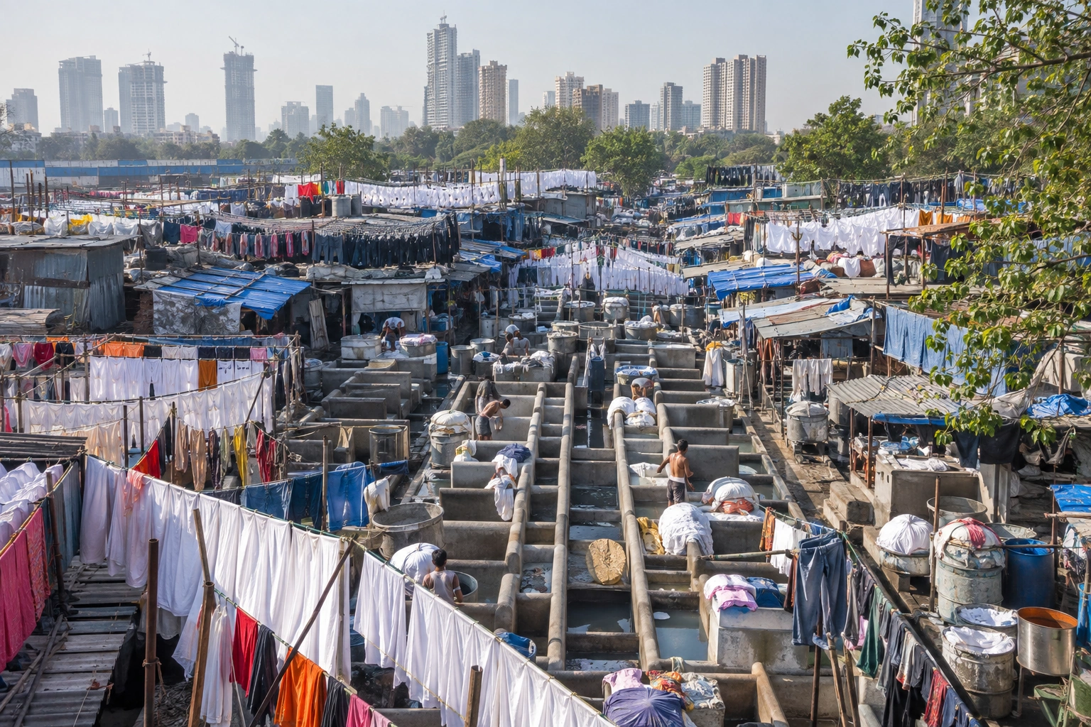 Illustrative Wash Pens Daylight Experience preview for Dhobi Ghat