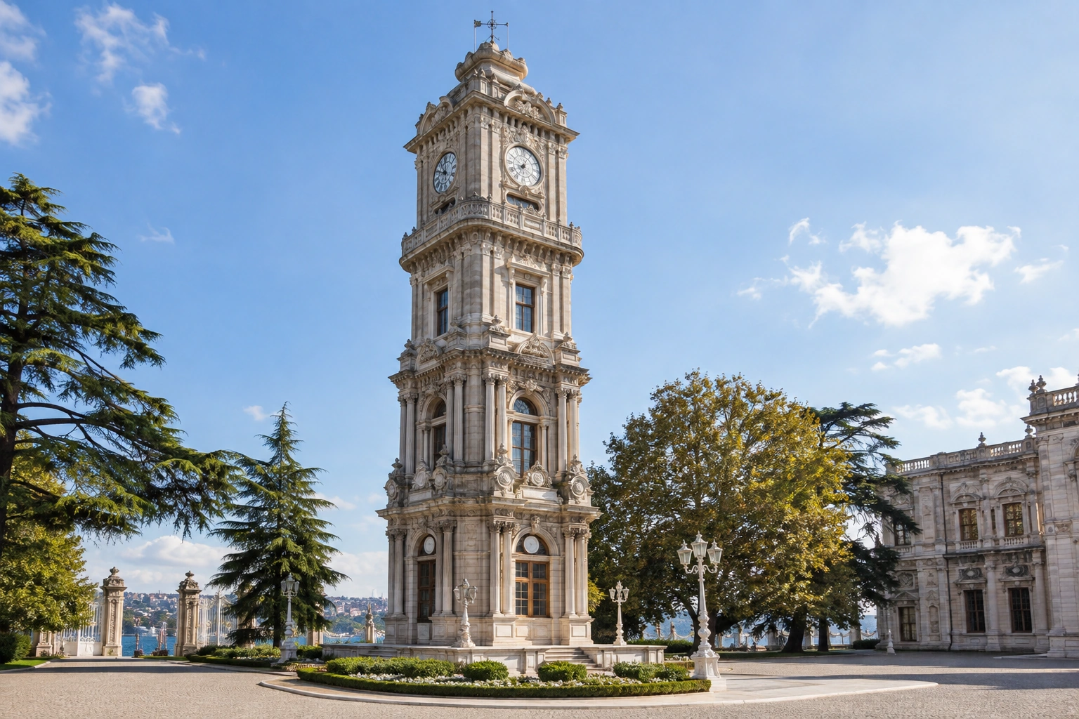 Illustrative catalog artwork of Dolmabahce Clock Tower in Istanbul