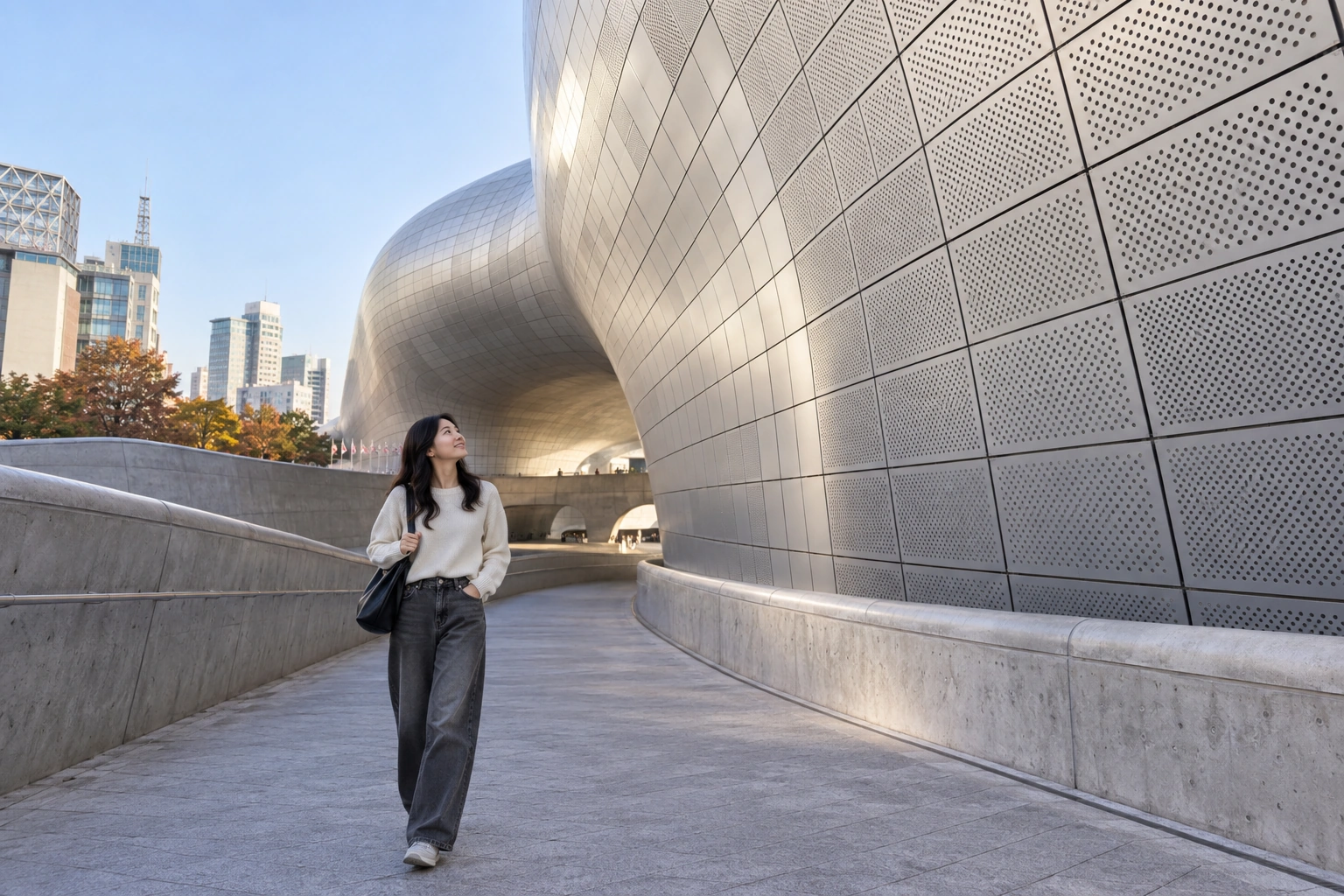 Illustrative Panel Rhythm Experience preview for Dongdaemun Design Plaza