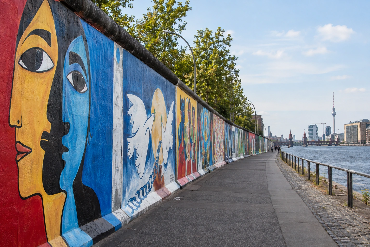 Illustrative catalog artwork of the East Side Gallery in Berlin