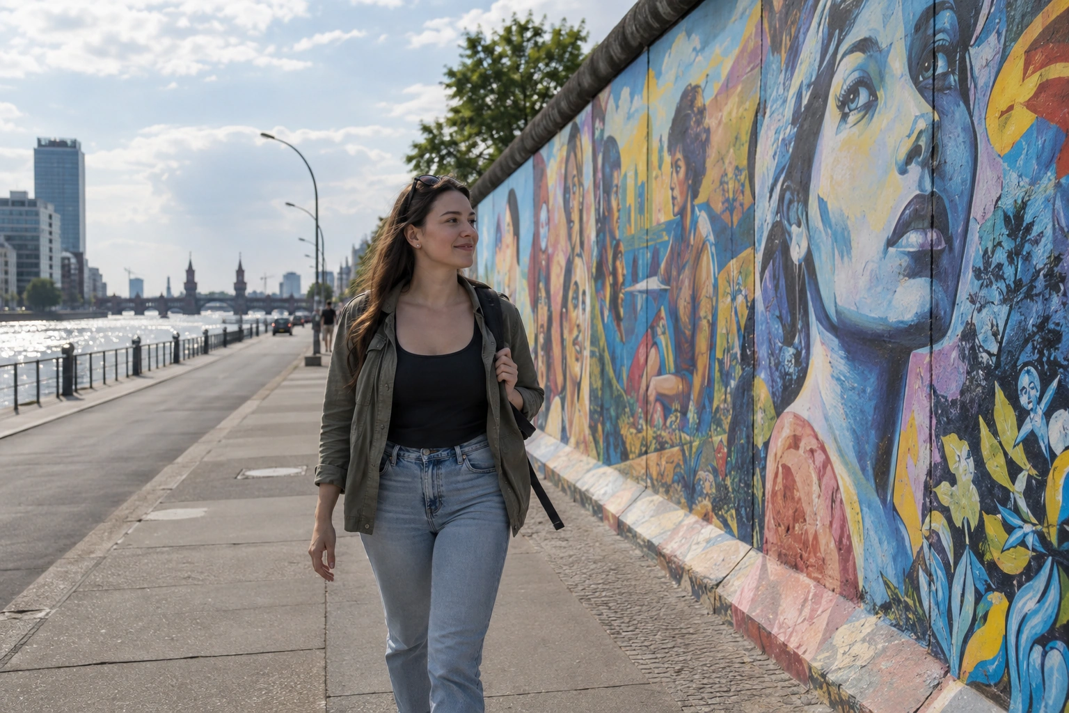 Illustrative Wall Murals Daylight Experience preview at East Side Gallery