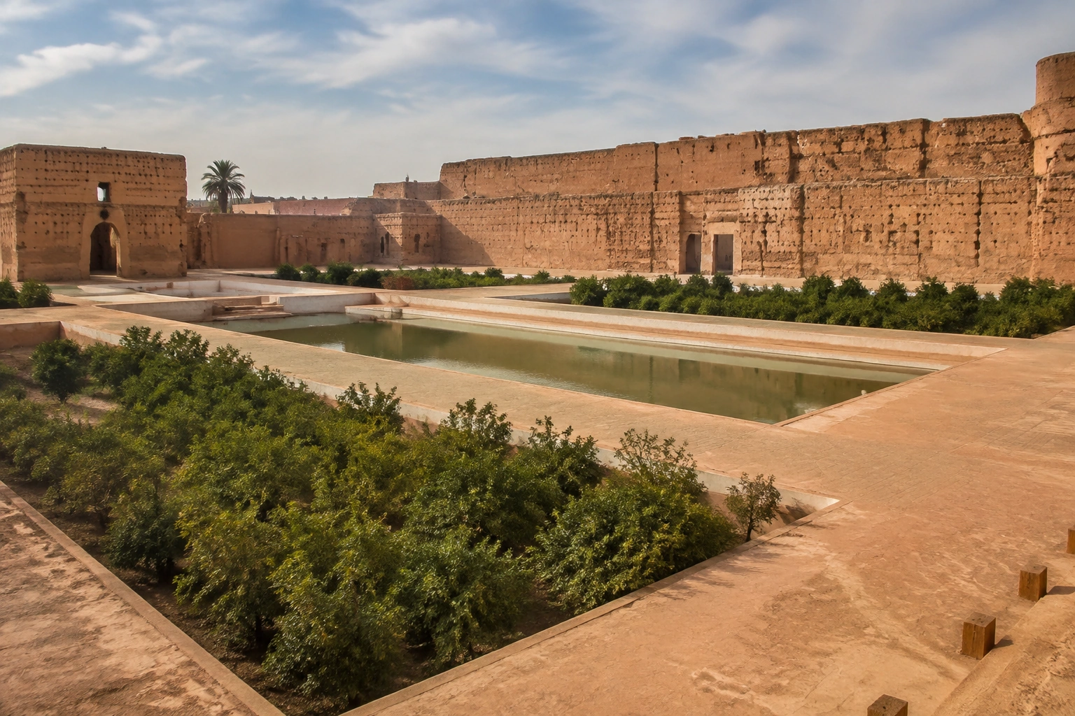 Illustrative catalog artwork of El Badi Palace in Marrakech