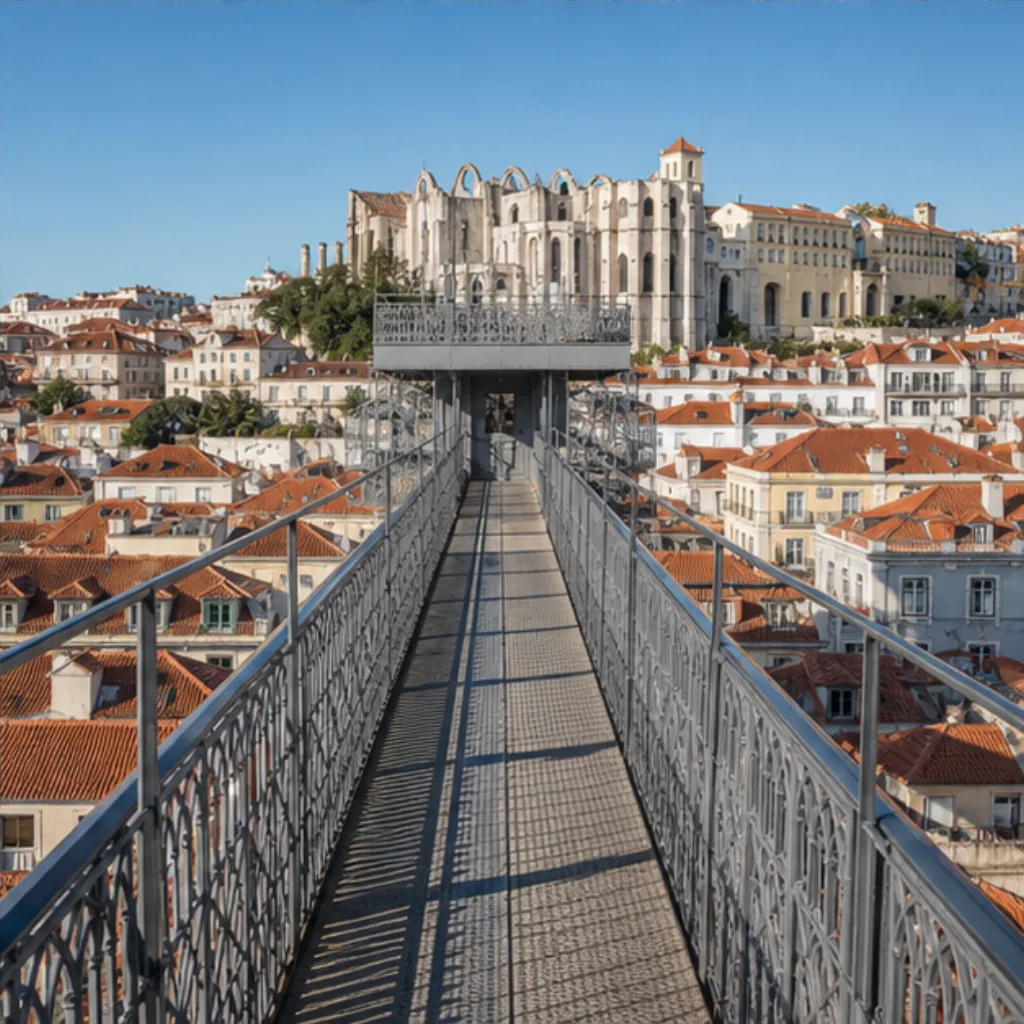 Illustrative Upper Walkway Experience preview for Elevador de Santa Justa