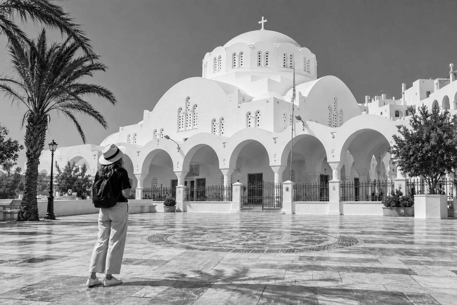 Illustrative Fira on Film Experience preview for Fira Orthodox Cathedral