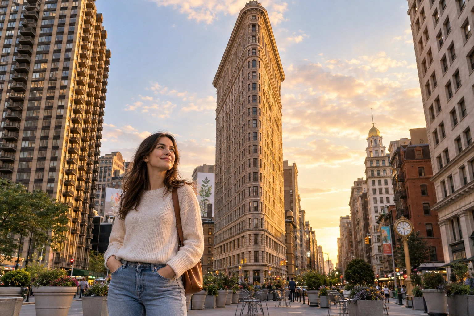 Illustrative Fifth Avenue Afterglow Experience preview at Flatiron Building