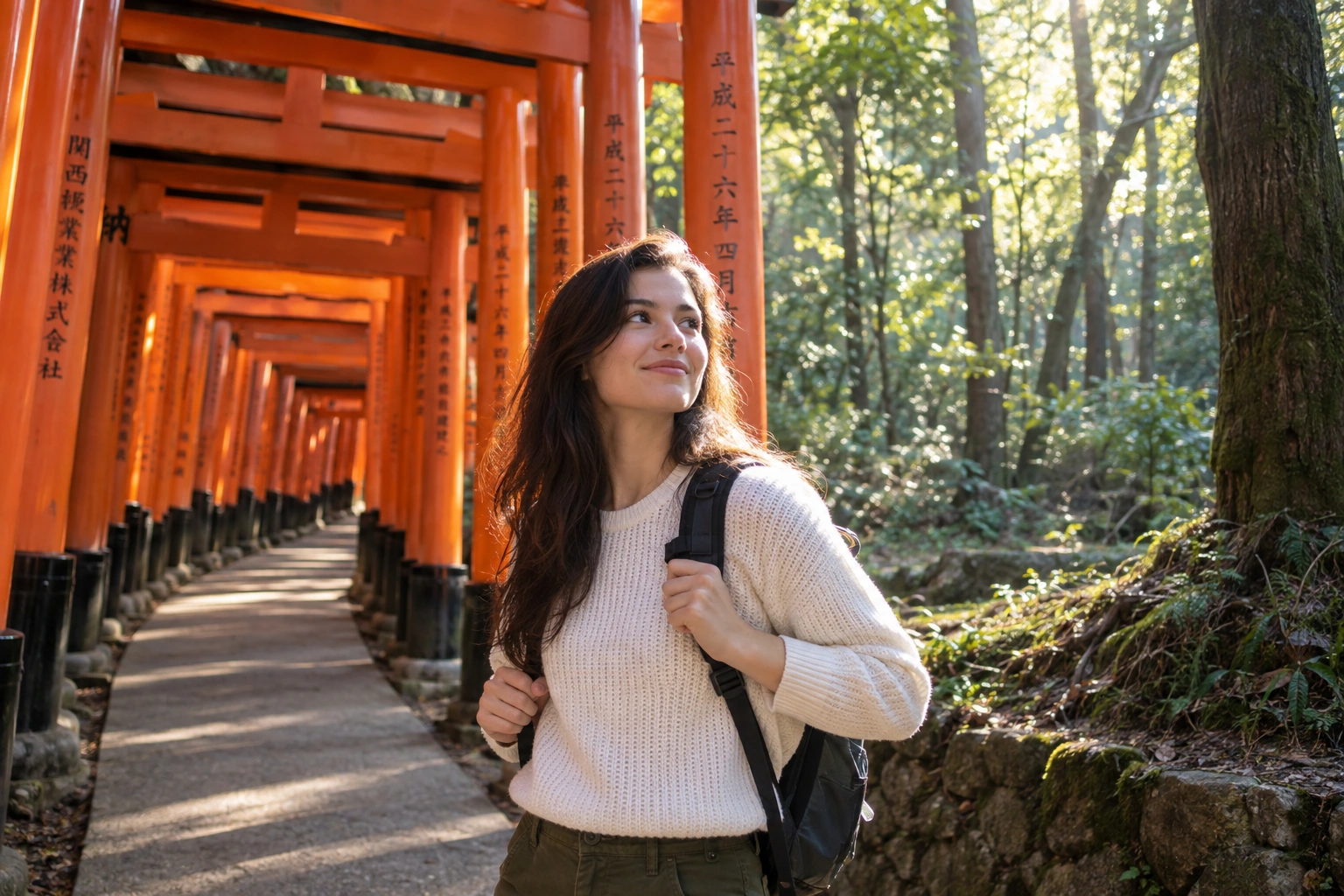 Illustrative Forest Gate Light Experience preview for Fushimi Inari Taisha