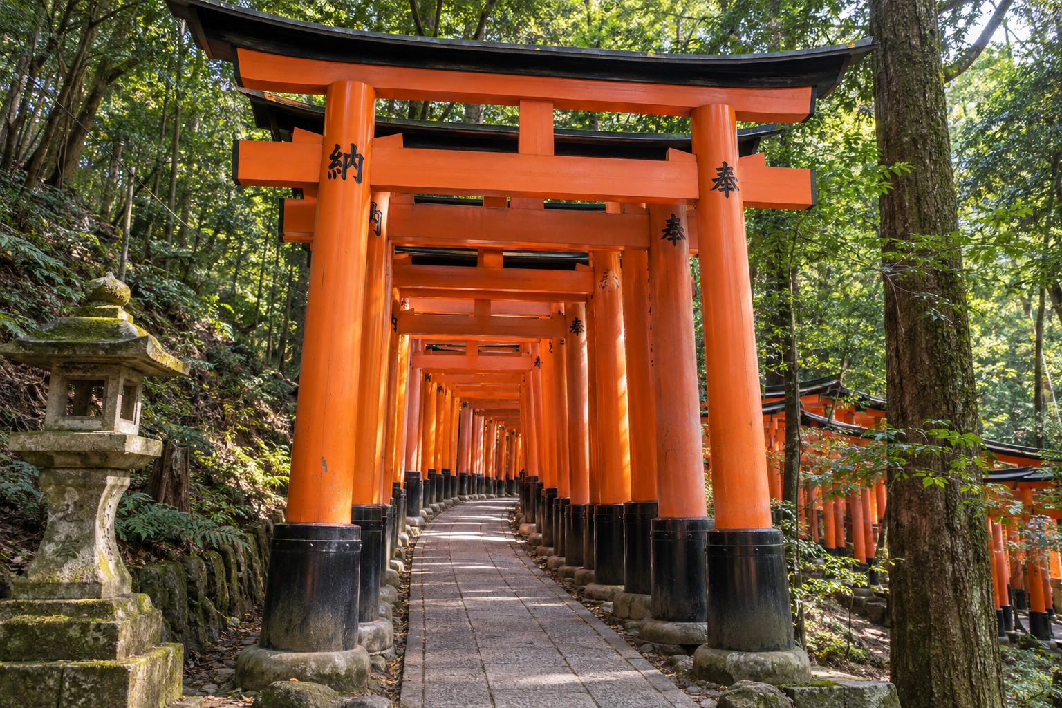 Illustrative catalog artwork of Fushimi Inari Taisha in Kyoto