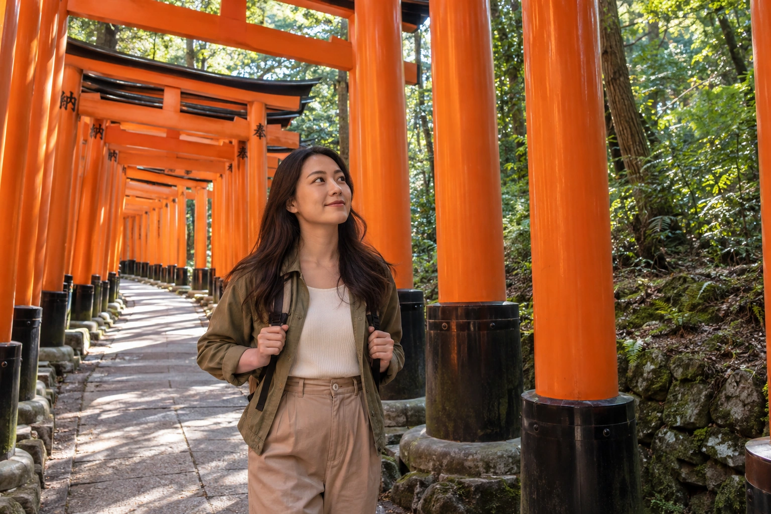 Illustrative Vermilion Passage Experience preview for Fushimi Inari Taisha