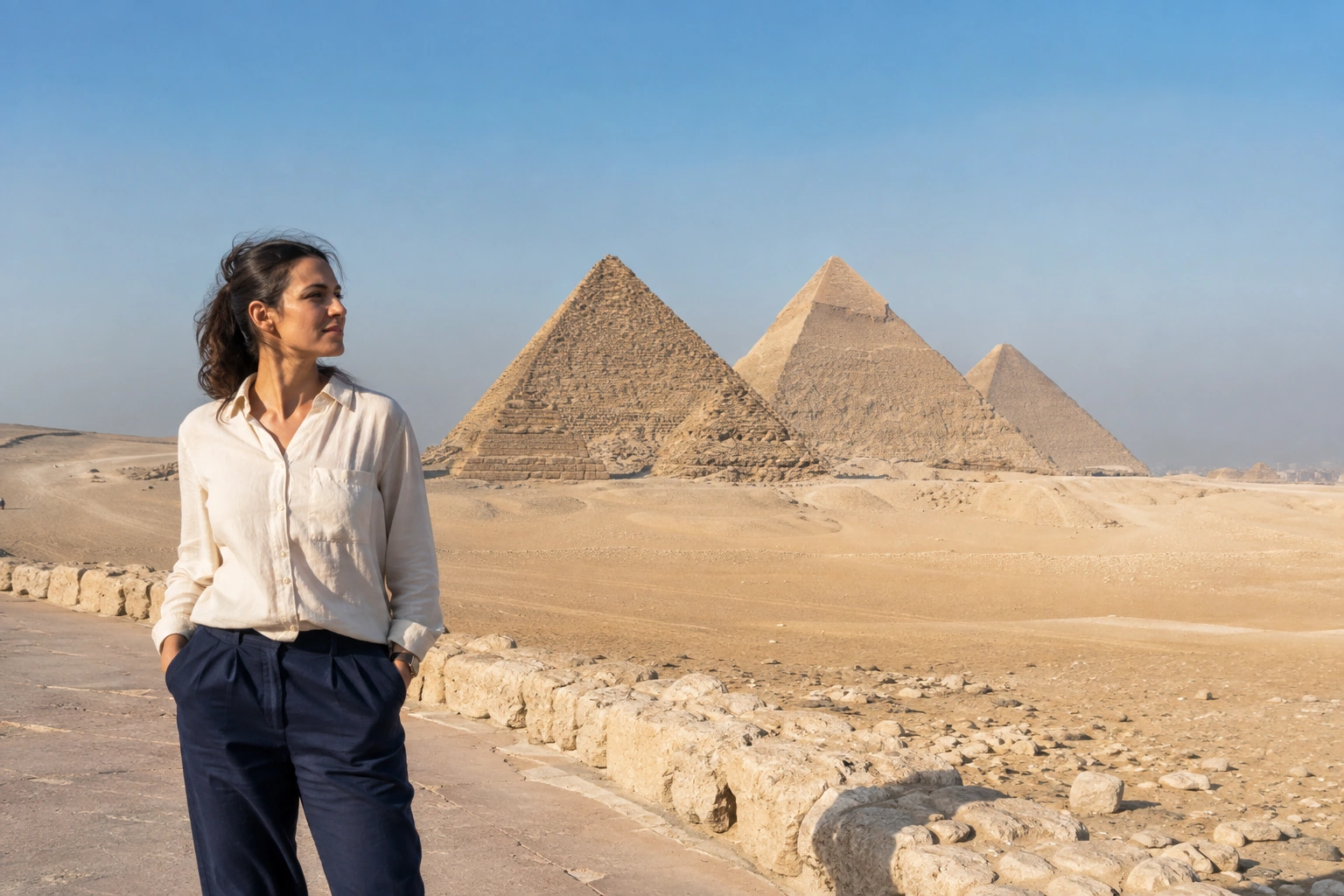 Illustrative Desert Scale Experience preview at Giza Pyramids