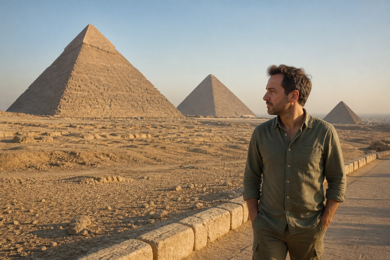 Illustrative Limestone Glow Experience preview for Giza Pyramids