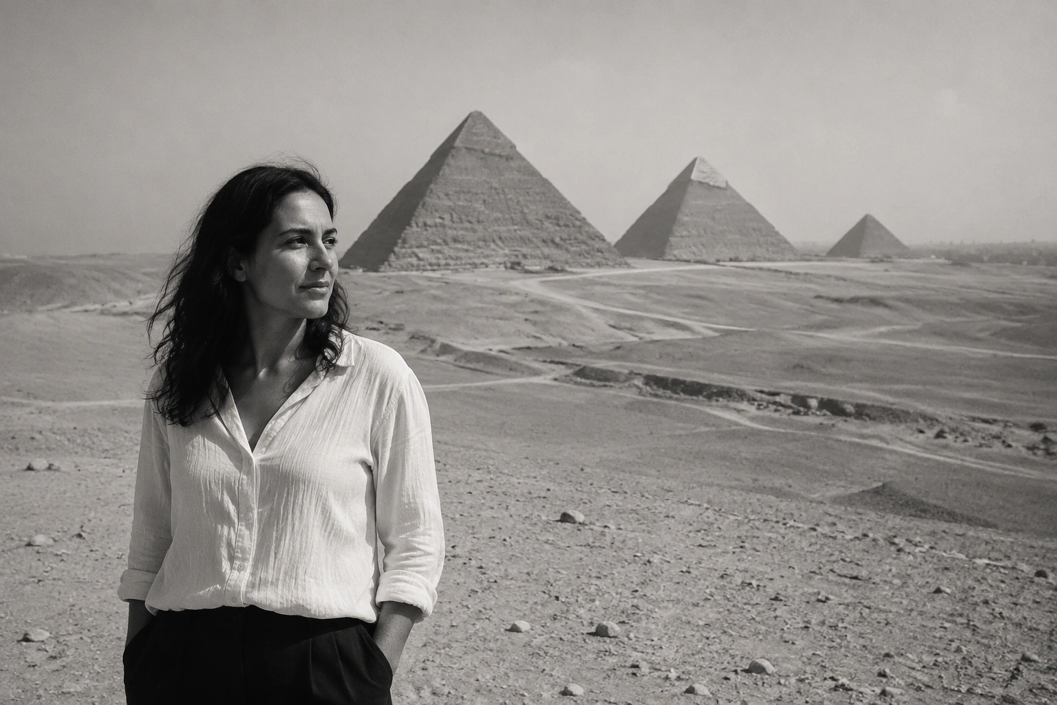 Illustrative Plateau on Film Experience preview for Giza Pyramids