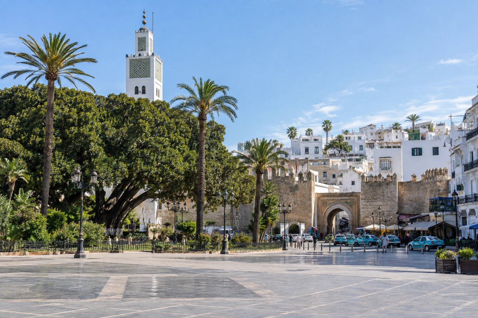 Illustrative catalog artwork of the Grand Socco in Tangier
