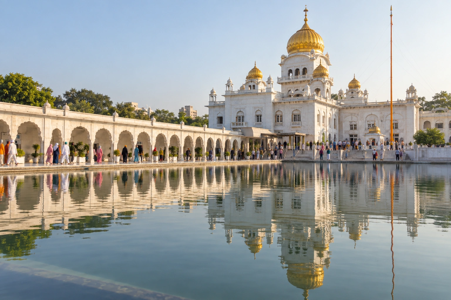 Illustrative Sarovar Daylight Experience preview for Gurudwara Bangla Sahib